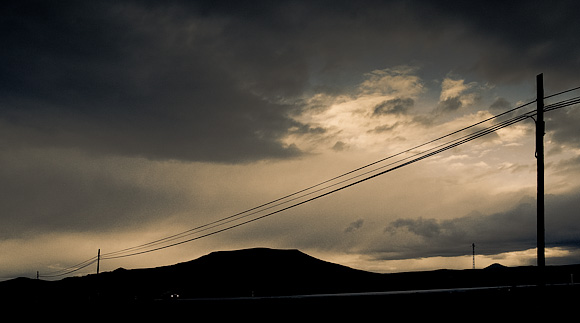 La Muela at twilight, from the Humanes-Cogolludo road.