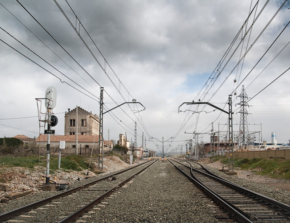 Follow the rails and you'll get to Madrid