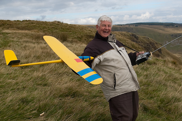 Tom MacPherson bending over backwards to fly his Mini Ellipse (and it wasn't the wind...)