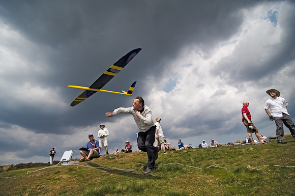 Whoomph. Keith Wood getting launched, Mark Redsell looking on at right.