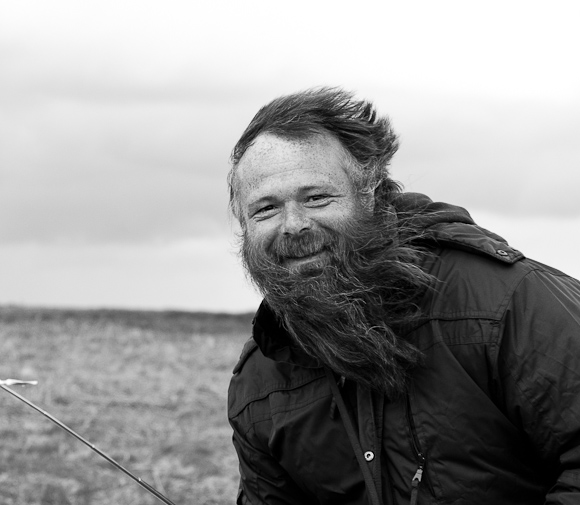 Mark looks at home in the strong wind