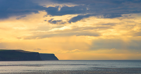 Whitby Sunset (the coastline runs WNW)