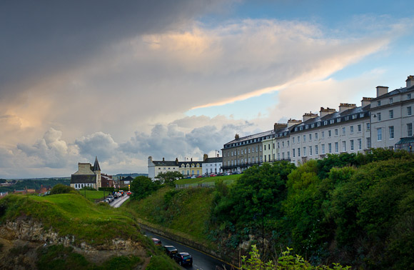 Whitby at dusk, near the North Promenade