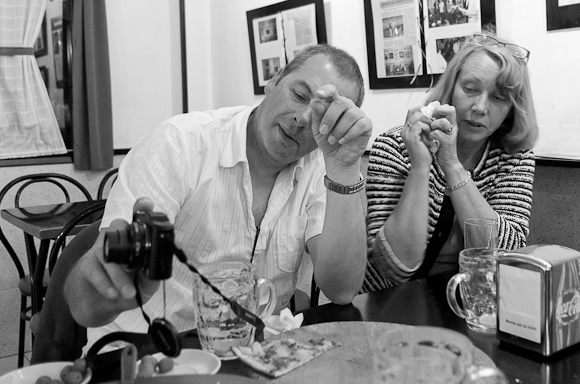 Mike Evans with his Panasonic micro 4/3 camera.