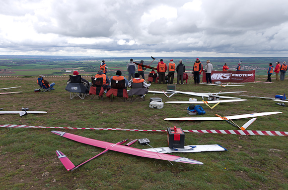 View towards the flightline on the south slope