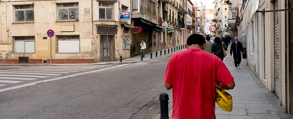 Calle mayor, about a minutes walk from the hotel