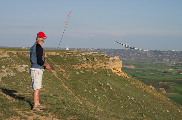 Vic scrapes some evening lift off the south face