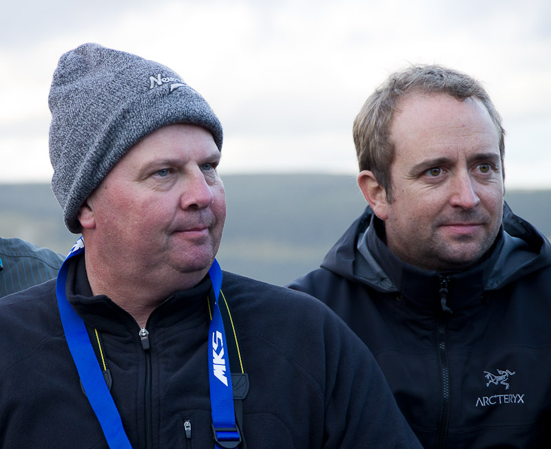 Three-time winner Espen Torp, with winner-to-be Joel West