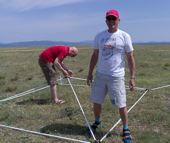 Erecting the gazebo