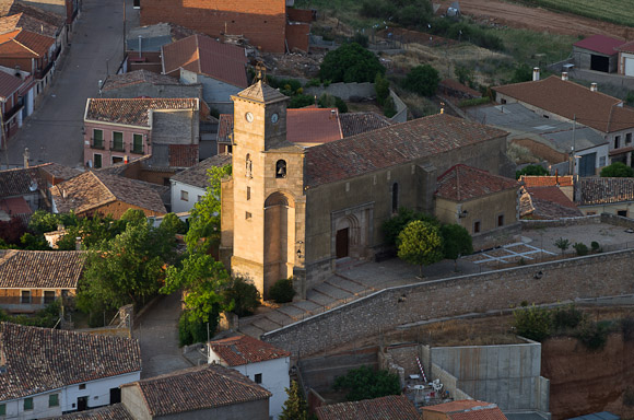 The church at Alarilla at the base of La Muela. This was shot from the top of the hill.