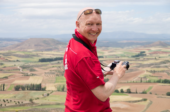 Kevin during our visit to Hita. We were ascending the hill overlooking the village.