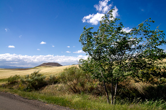 La Muela from Taragudo. It was a burning hot day, and very windy.